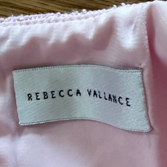 $545 Rebecca Vallance Barbie Garance pearl belt Tweed Mini Dress Pink au 10 us 6 - Picture 6 of 7